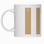 Vertical Stripes - White and Tan Brown White Mug