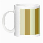 Vertical Stripes - White and Tan Brown Night Luminous Mug