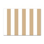 Vertical Stripes - White and Tan Brown Sticker A4 (10 pack)