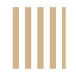 Vertical Stripes - White and Tan Brown Greeting Card 4.5  x 6 