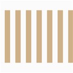 Vertical Stripes - White and Tan Brown 5  x 7  Photo Cards