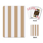 Vertical Stripes - White and Tan Brown Playing Cards Single Design