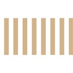 Vertical Stripes - White and Tan Brown YOU ARE INVITED 3D Greeting Card (8x4)