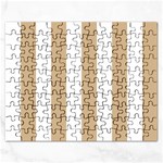 Vertical Stripes - White and Tan Brown Jigsaw Puzzle (Rectangular)