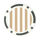 Vertical Stripes - White and Tan Brown Poker Chip Card Guard (10 pack)