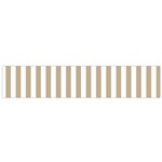 Vertical Stripes - White and Khaki Brown Flano Scarf (Small)