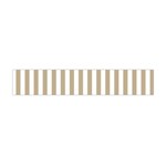 Vertical Stripes - White and Khaki Brown Flano Scarf (Mini)