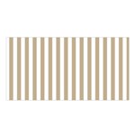 Vertical Stripes - White and Khaki Brown Satin Shawl