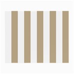 Vertical Stripes - White and Khaki Brown Small Glasses Cloth (2 Sides)