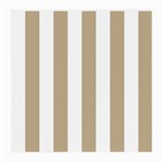 Vertical Stripes - White and Khaki Brown Medium Glasses Cloth (2 Sides)