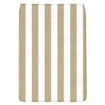 Vertical Stripes - White and Khaki Brown Removable Flap Cover (S)