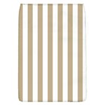 Vertical Stripes - White and Khaki Brown Removable Flap Cover (L)