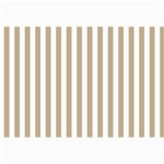 Vertical Stripes - White and Khaki Brown Collage 12  x 18 