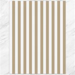 Vertical Stripes - White and Khaki Brown Canvas 12  x 16 