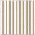 Vertical Stripes - White and Khaki Brown Canvas 16  x 16 