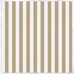 Vertical Stripes - White and Khaki Brown Canvas 20  x 20 