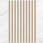 Vertical Stripes - White and Khaki Brown Canvas 20  x 30 