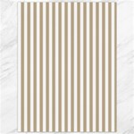 Vertical Stripes - White and Khaki Brown Canvas 36  x 48 