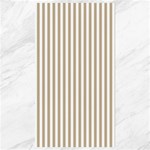 Vertical Stripes - White and Khaki Brown Canvas 40  x 72 
