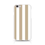 Vertical Stripes - White and Khaki Brown Apple iPhone 6/6S Silicone Case (Transparent)