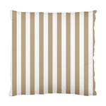 Vertical Stripes - White and Khaki Brown Standard Cushion Case (One Side)