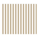 Vertical Stripes - White and Khaki Brown Double Sided Flano Blanket (Small)