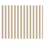 Vertical Stripes - White and Khaki Brown Double Sided Flano Blanket (Medium)