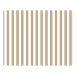 Vertical Stripes - White and Khaki Brown Double Sided Flano Blanket (Large)