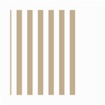 Vertical Stripes - White and Khaki Brown Small Garden Flag (Two Sides)