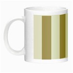 Vertical Stripes - White and Khaki Brown Night Luminous Mug