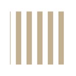 Vertical Stripes - White and Khaki Brown Greeting Card 5  x 7 