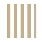 Vertical Stripes - White and Khaki Brown Greeting Card 4.5  x 6 