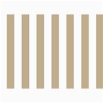 Vertical Stripes - White and Khaki Brown 5  x 7  Photo Cards