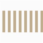 Vertical Stripes - White and Khaki Brown 4  x 8  Photo Cards