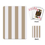 Vertical Stripes - White and Khaki Brown Playing Cards Single Design