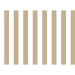 Vertical Stripes - White and Khaki Brown Birthday Cake 3D Greeting Card (7x5)