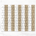 Vertical Stripes - White and Khaki Brown Jigsaw Puzzle (Rectangular)