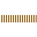 Vertical Stripes - White and Golden Brown Flano Scarf (Small)