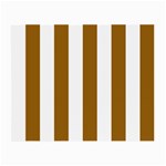 Vertical Stripes - White and Golden Brown Small Glasses Cloth (2 Sides)