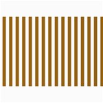 Vertical Stripes - White and Golden Brown Collage 12  x 18 