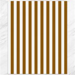 Vertical Stripes - White and Golden Brown Canvas 11  x 14 
