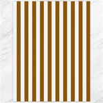 Vertical Stripes - White and Golden Brown Canvas 12  x 16 