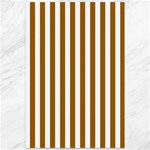 Vertical Stripes - White and Golden Brown Canvas 12  x 18 