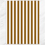 Vertical Stripes - White and Golden Brown Canvas 18  x 24 