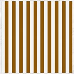 Vertical Stripes - White and Golden Brown Canvas 20  x 20 