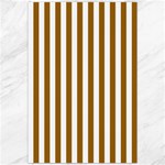 Vertical Stripes - White and Golden Brown Canvas 20  x 30 