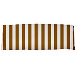 Vertical Stripes - White and Golden Brown Body Pillow Case Dakimakura (Two Sides)