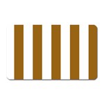 Vertical Stripes - White and Golden Brown Magnet (Rectangular)