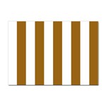 Vertical Stripes - White and Golden Brown Sticker A4 (10 pack)