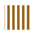 Vertical Stripes - White and Golden Brown Greeting Card 5  x 7 